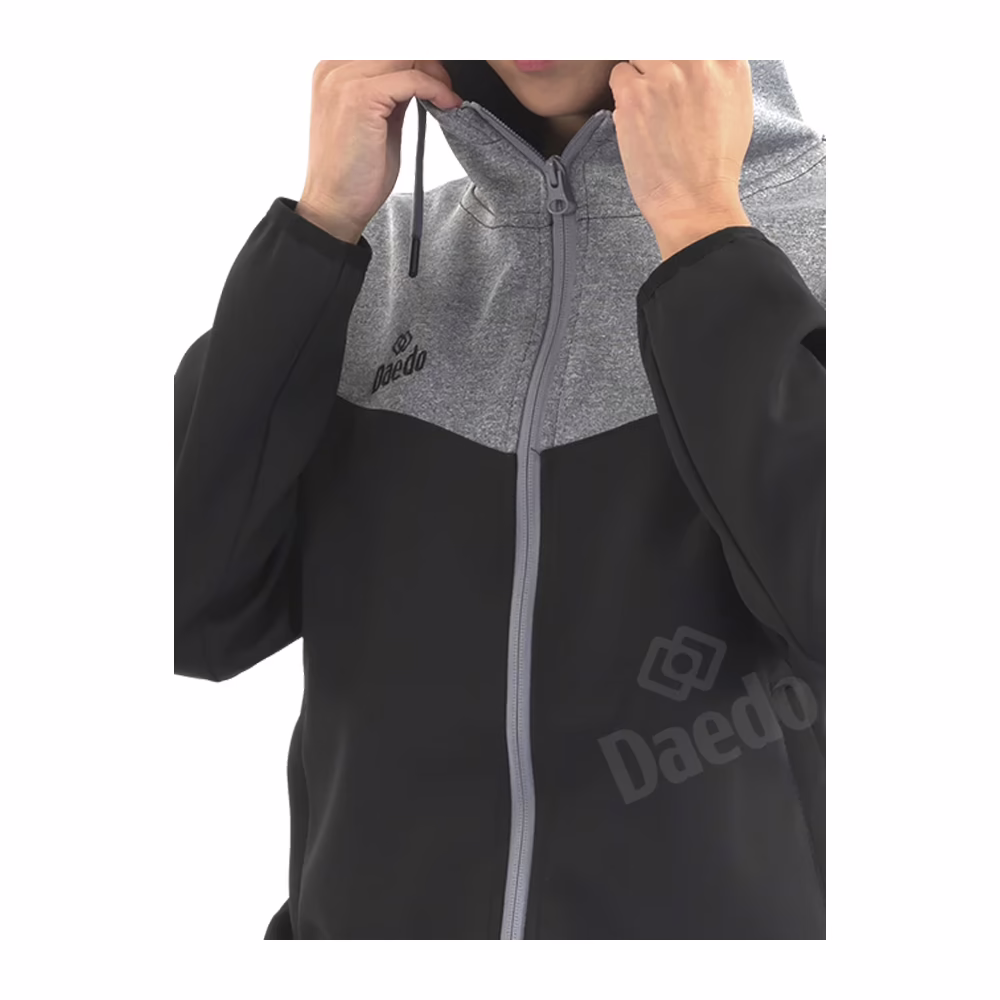Daedo Hoodie Sweatshirt Grå/ Sort Close